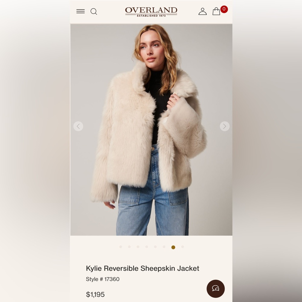 Overland Kylie Genuine Sheepskin Fur Shearling and Leather Reversible Jacket S